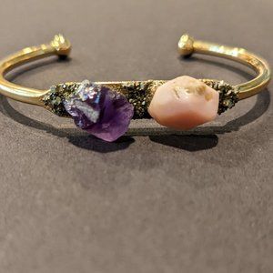 Unique 2 Stone Bracelet Cuff